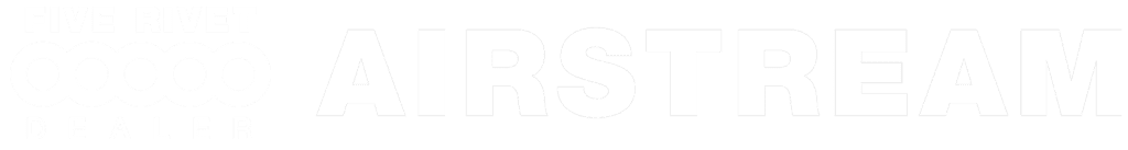 FIND YOUR NEW RV IN OUR SHOWROOM! – Five Rivet Airstream Logo White